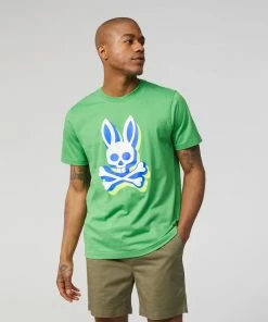 New Arrivals Psycho Bunny (mens Grass Green Lamport Graphic T-shirt)