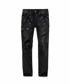 Purple Brand (black Super Fade Black Weft Repair Jean)