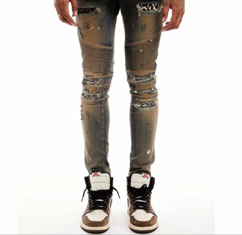 Damati Denim (blue/dark Sand Biker Wash Jean) 3 Damati Denim (blue/dark Sand Biker Wash Jean)