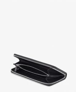 MCM (Black Zip Around Wallet In Visetos Original)