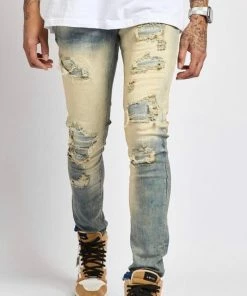 New Arrivals Damati Denim (blue/sand Cut Jean)
