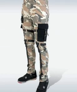 New Arrivals Preme Denim (khaki Camouflage Cargo Zip Jean)