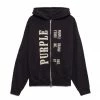 New Arrivals Purple Brand (black History 2way Zip Wash Hoodie)