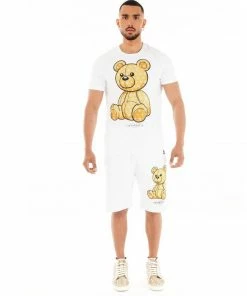 Avenue George (white/gold Teddy Bear Short Set)