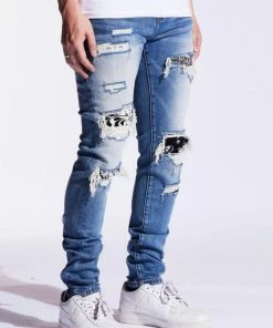 New Arrivals Crysp Denim (blue Paisley Leo Denim Jean -111)