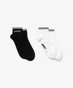 Lacoste (Men's Two-pack Of Black/white Low-cut Socks)