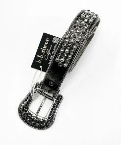 B.B Simon (black/silver/grey Crystal Belt)
