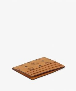 Mcm (cognac 3 Pocket Card Case Wallet In Visetos Original) New Arrivals