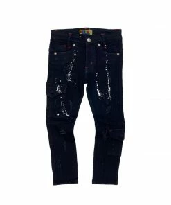 Elite Denim (kids Black/white Cargo Jean New Arrivals
