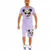 New Arrivals Avenue George (purple Evil Panda Short Set)