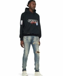 New Arrivals Purple Brand (black High Power Wash Hoodie)