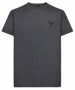 GIUSEPPE ZANOTTI (Grey Lr -01 Crewneck T-shirt)
