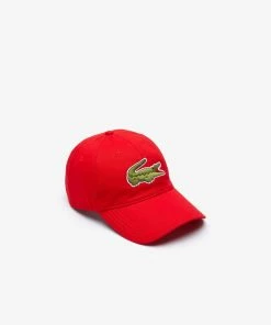Lacoste Men’s Big Croc Gabardine Cap (Red-140) New Arrivals