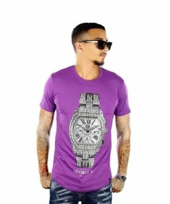 Avenue George (purple/Sliver Crewneck T-shirts)