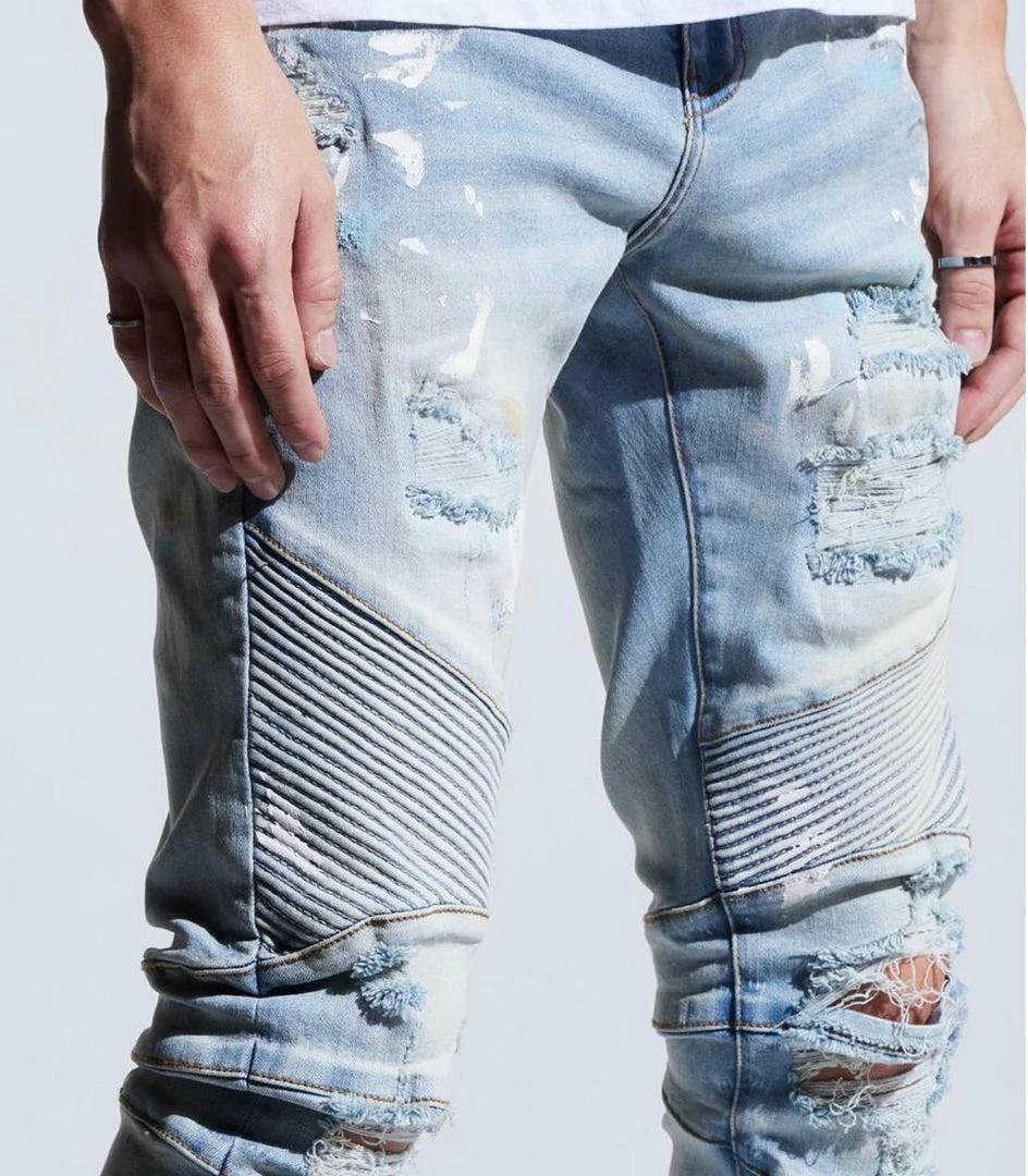 New Arrivals Crysp Denim (light Blue Sky Walker Biker Jean -102) 4 New Arrivals Crysp Denim (light Blue Sky Walker Biker Jean -102)