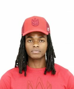 Cult Of Individuality (red/burgundy Mesh Curved Trucker) New Arrivals