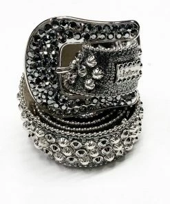 B.B Simon (black/silver/grey Crystal Belt)