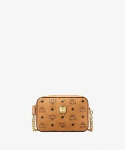 New Arrivals MCM (cognac Camera Bag In Visetos Original Crossbody Bag)