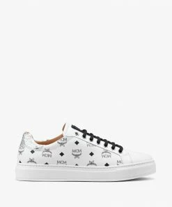 MCM (Women's White Classic Low Top Sneakers In Visetos)