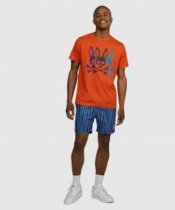 Psycho Bunny (men’s Orange Lowick Graphic T-shirt)