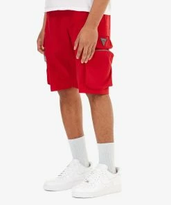 Life Code (red Nylon Shorts Cargo Pocket)