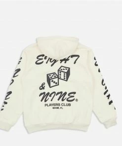 Eight & Nine ( Cream Dice Fleece Hoodie) New Arrivals