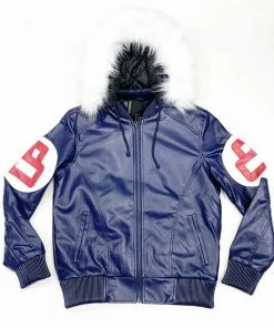 New Arrivals Robert Phillipe (Mens Navy Blue /red 8 Ball Jacket)