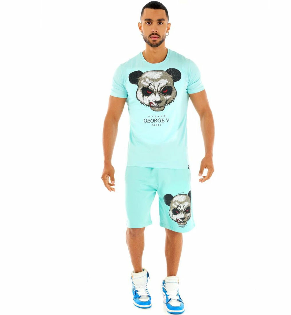 Sets Avenue George (baby Blue Evil Panda Short Set) 3 Sets Avenue George (baby Blue Evil Panda Short Set)