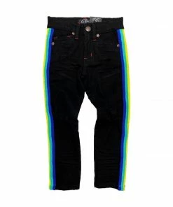 Elite Denim (kids Black/royal Blue Stripe Jeans) New Arrivals