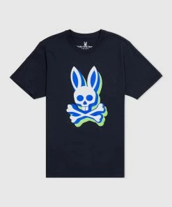 Psycho Bunny (mens Navy Lamport Graphic T-shirt)