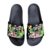 Giuseppe Zanotti (black Floral/sliver Leather Slide)