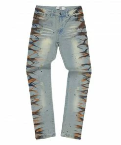 Dna Premium (blue /orange Handcraft Splash Jean) New Arrivals