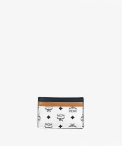 Mcm (white/cognac Card Case In Visetos Mix) New Arrivals 7 Mcm (white/cognac Card Case In Visetos Mix) New Arrivals