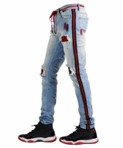 New Arrivals Focus Jeans (Blue/red Bandana Cut Stripe Jean) 6 New Arrivals Focus Jeans (Blue/red Bandana Cut Stripe Jean)