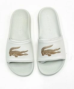 Lacoste Men's Lacoste Croco Slides Off White/gold