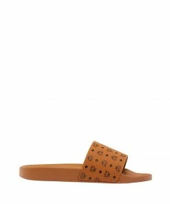 New Arrivals Mcm (Women’s Cognac Monogram Print Rubber Slides) 9 New Arrivals Mcm (Women’s Cognac Monogram Print Rubber Slides)