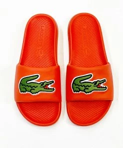 Lacoste (men’s Red/orangish Scroc Slides)