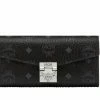 New Arrivals MCM (Small Black Patricia Crossbody Wallet In Visetos)