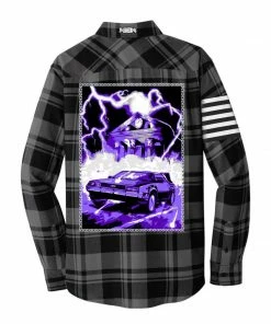 Sugarhill Sugar Hill (grey/ Purple “dark Days Flannel Long Sleeve Button)