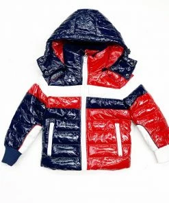 Robert Phillipe (kids Red/navy Blue Bubble Jacket)