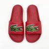 Lacoste (men’s Light Burgundy Croc Slides)