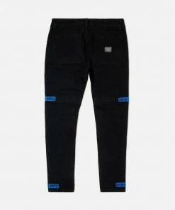Eight & Nine (black /royal Blue Strapped Slim Utility Wash Jean)