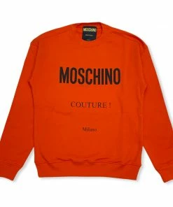 Moschino (orange Cotton Sweatshirt With Logo)