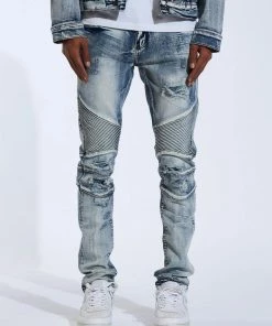 Crysp Denim (blue Skywalker Biker Jean -6)