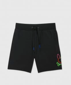 Psycho Bunny (black Mens Big And Tall Leo Bunny Short) New Arrivals