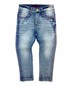 Elite Denim (kids Girls Blue /pink/purple Cut Jean)