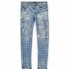 Purple Brand (super Heavy Wax Indigo Jacquard Monogram Jean) 1 Purple Brand (super Heavy Wax Indigo Jacquard Monogram Jean)