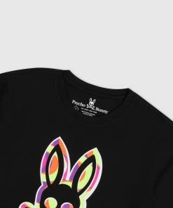 Psycho Bunny ( Mens Black Ash Graphic T-shirt) New Arrivals