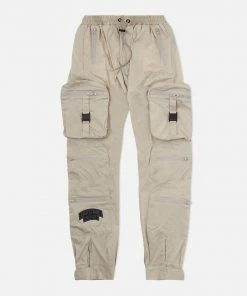 Eight & Nine (cream/black Strapped Slim Utility Wash Cargo )