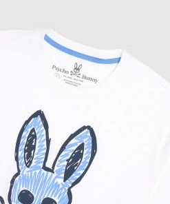 Psycho Bunny (men’s White Wardell Graphic T-shirt) New Arrivals